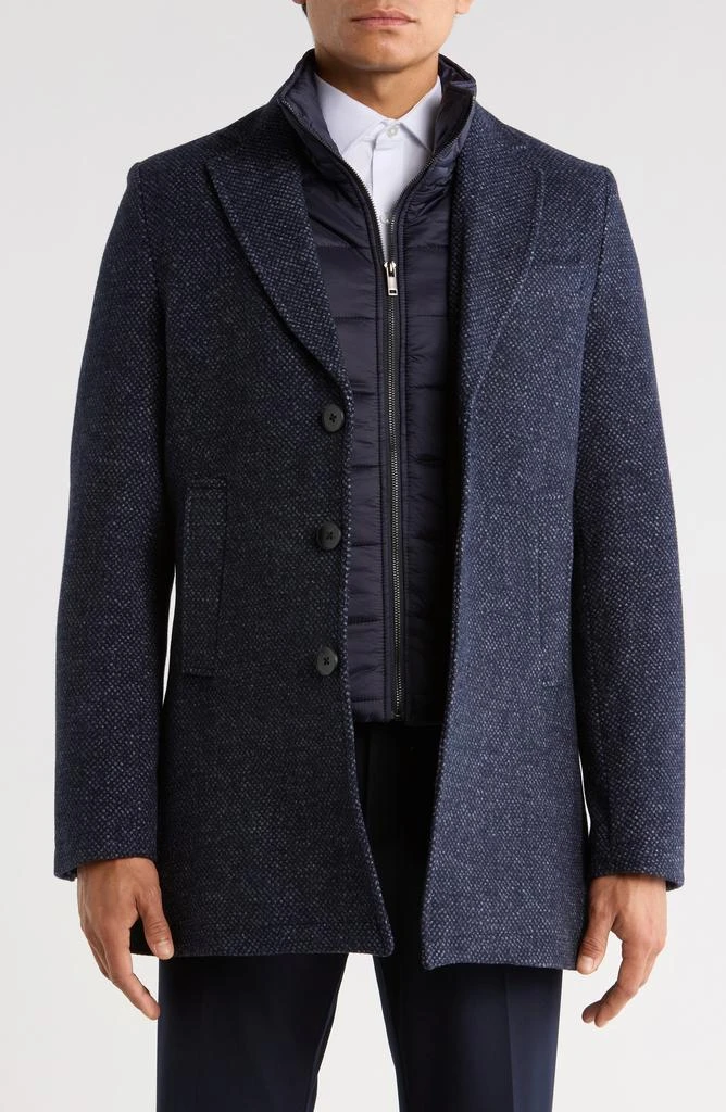 SOUL OF LONDON Melton Coat with Removable Bib