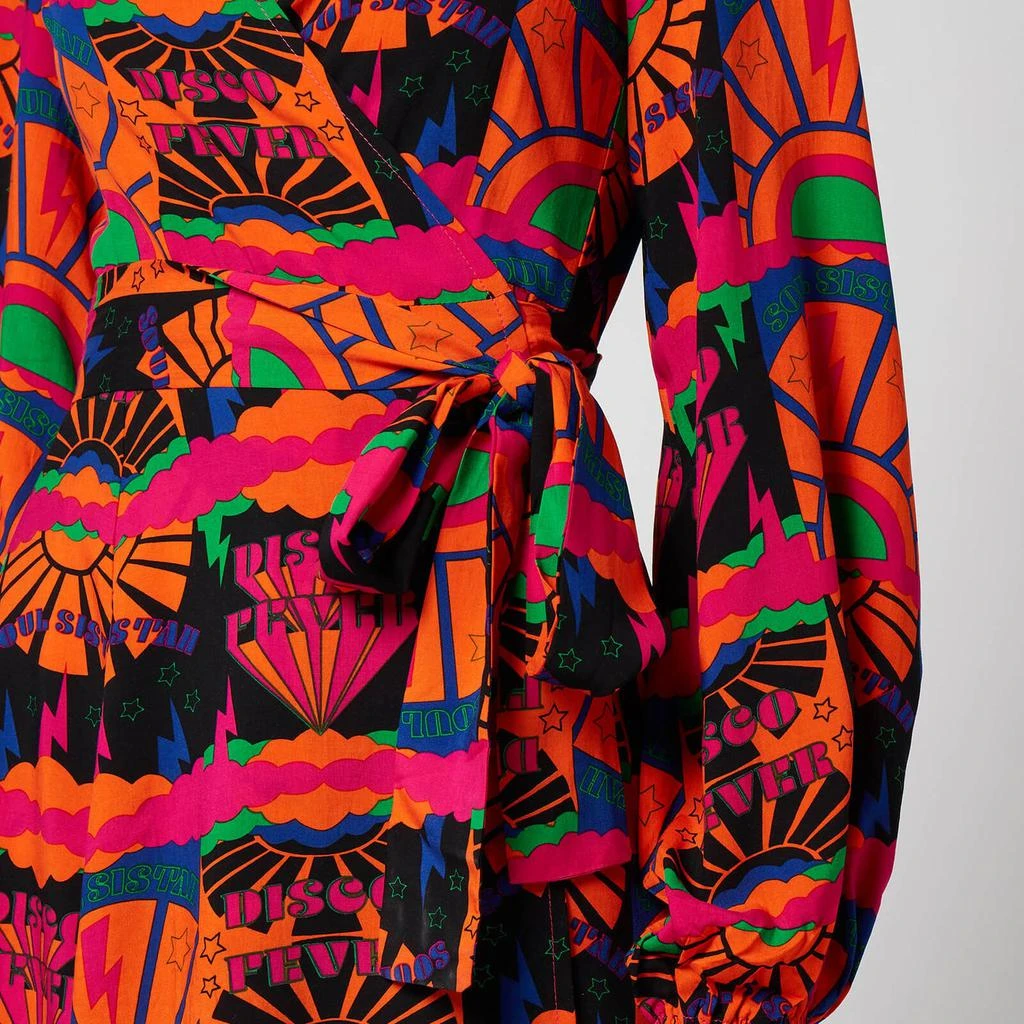 The Hut Never Fully Dressed Women's Disco Groove Wrap Dress - Multi 4