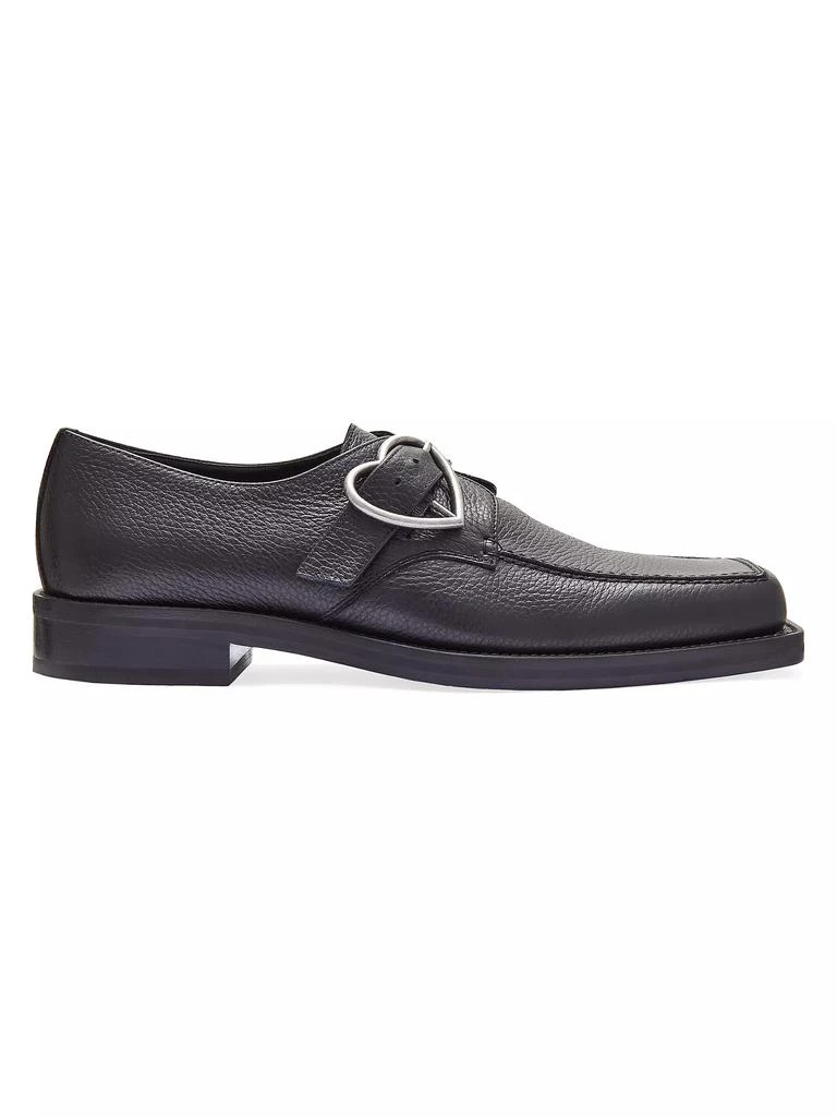 Martine Rose Square-Toe Buckle Leather Loafers 1