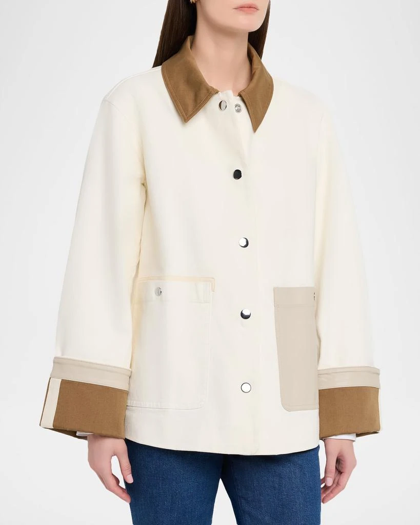 Tanya Taylor Troy Contrast Denim Jacket 4