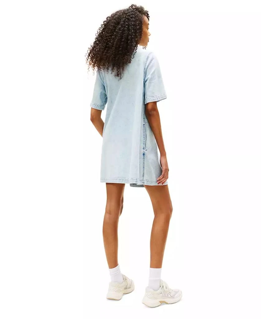 Tommy Jeans Women's Cotton A-Line Faded Denim Dress 5