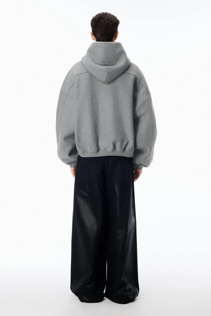 Alexander Wang STAR ZIP UP HOODIE IN DENSE FLEECE 4