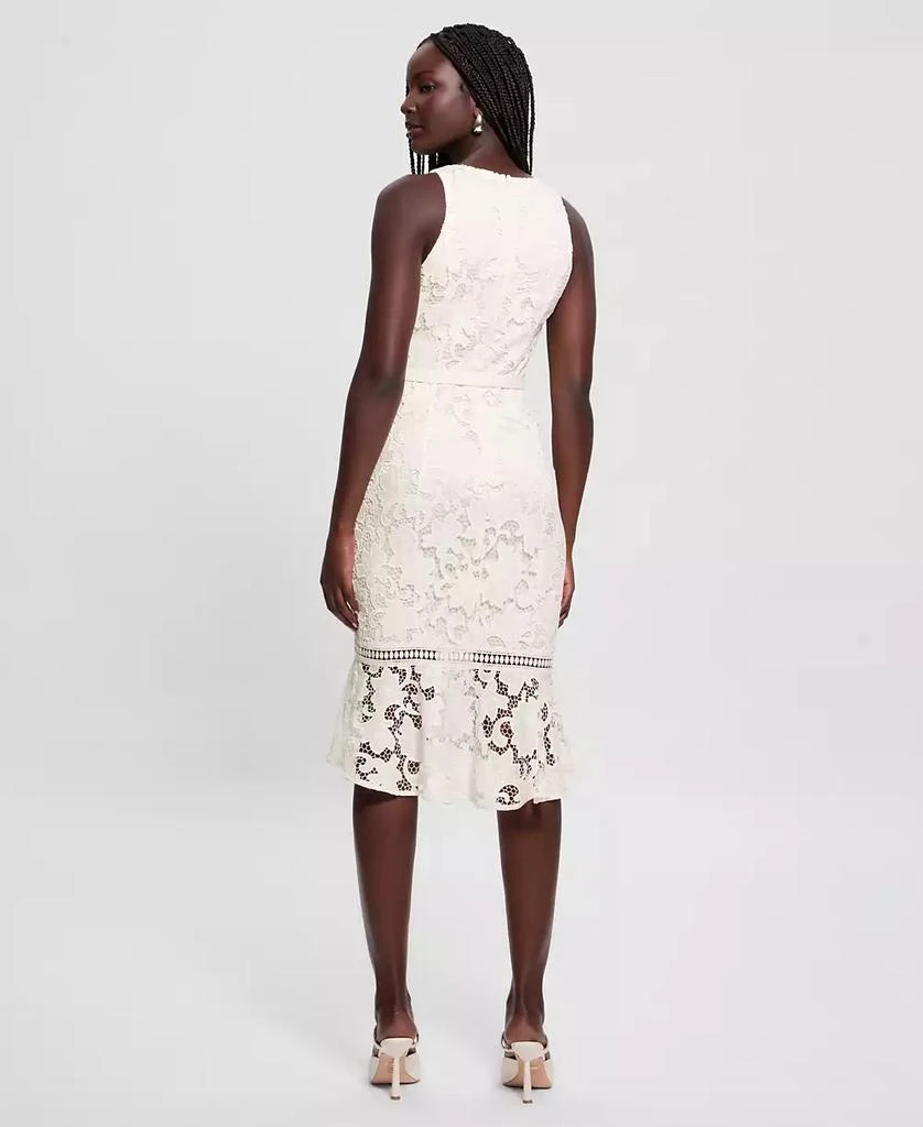 GUESS Women's Itzel V-Neck Sleeveless Belted Dress 2