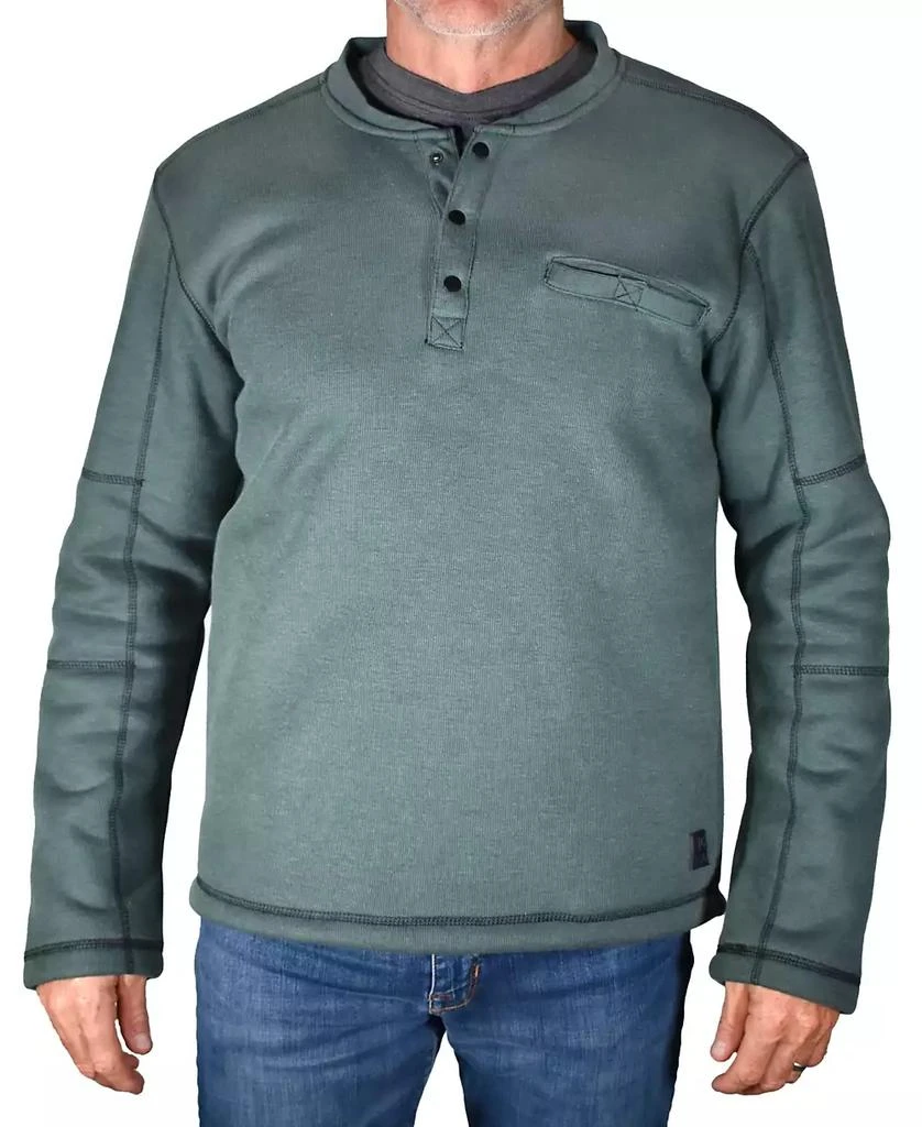 Vintage 1946 Men's Fleece Lined Rib Henley T-shirt 1