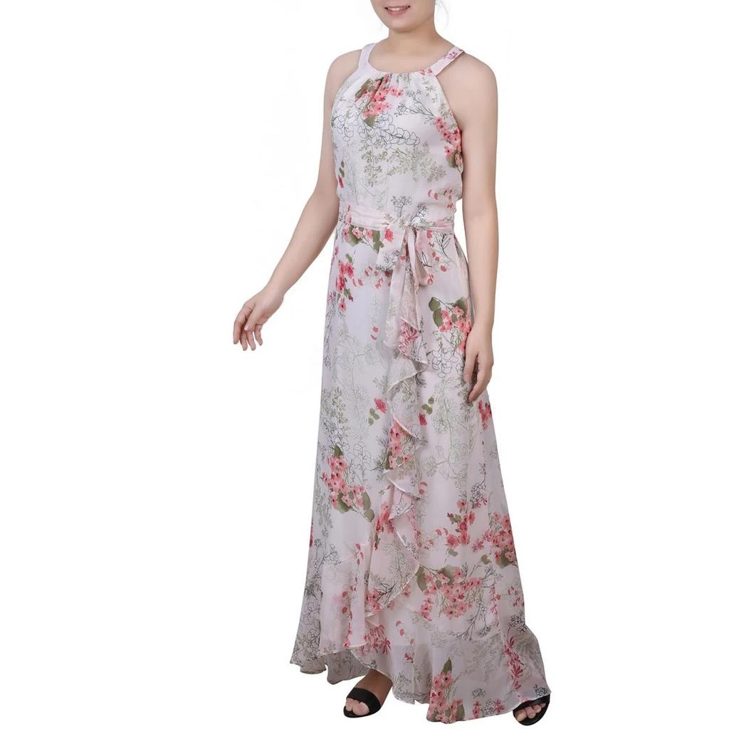 NY Collection Womens Chiffon Floral Maxi Dress 1