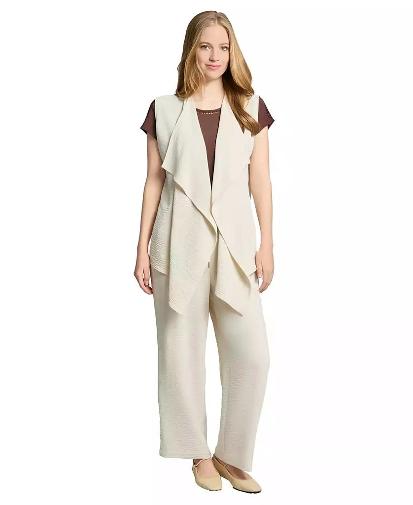 JONES NEW YORK Women's Cascade-Lapel Open-Front Vest 4