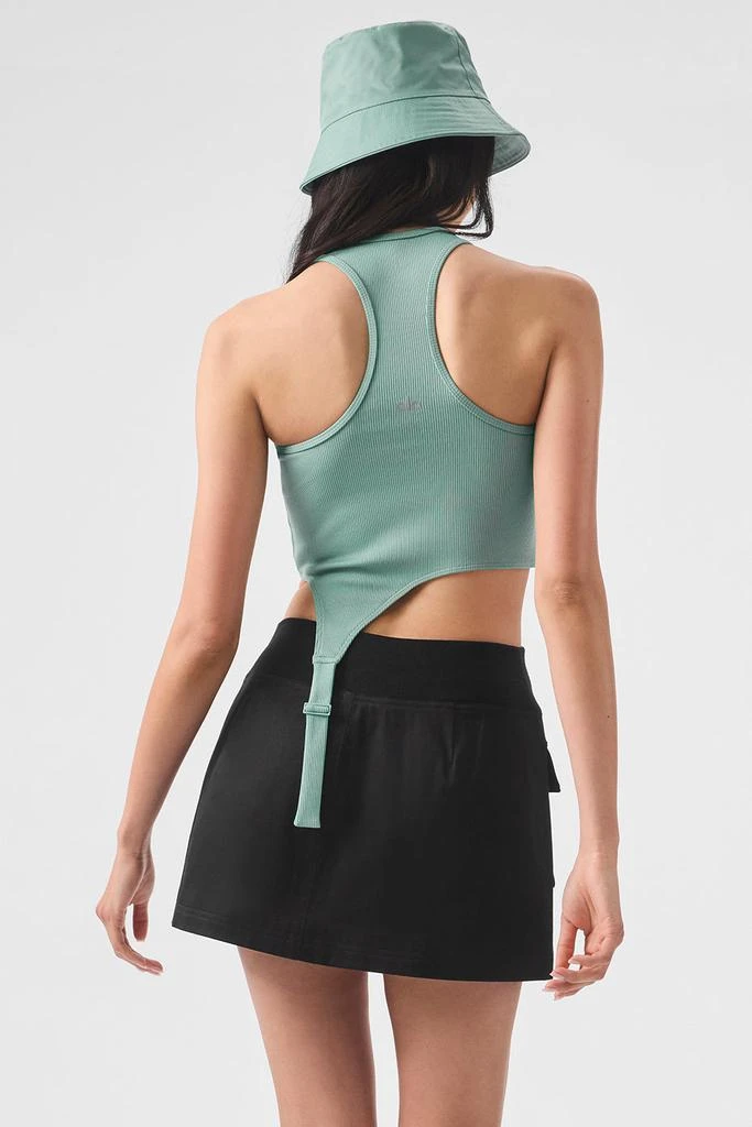 Alo Yoga Alosoft Ribbed Revelation Tank - Botanical Green 2