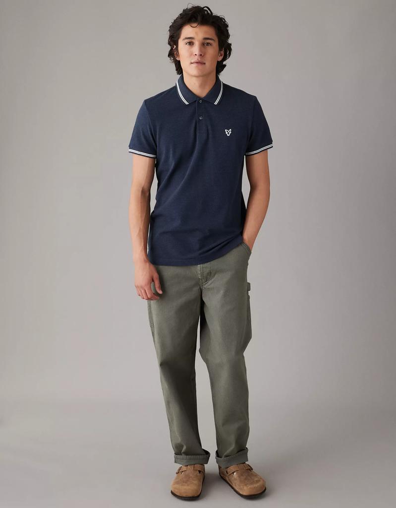 AE AE Lived-In Slim Fit Pique Polo Shirt