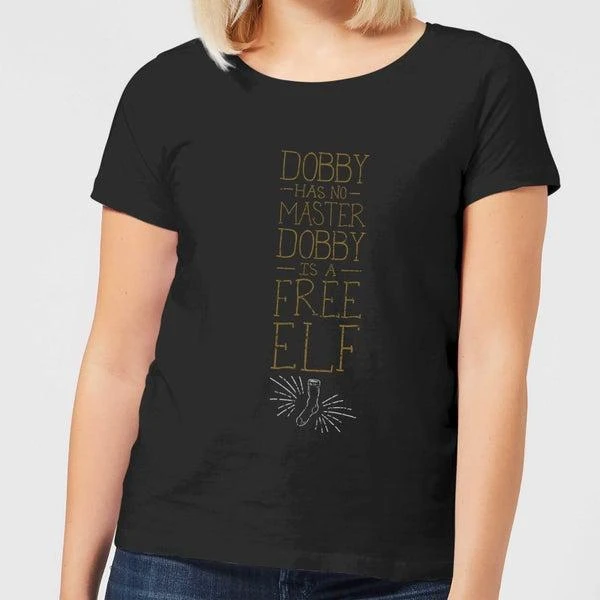 Harry Potter Harry Potter Dobby Is A Free Elf Women's T-Shirt - Black 1