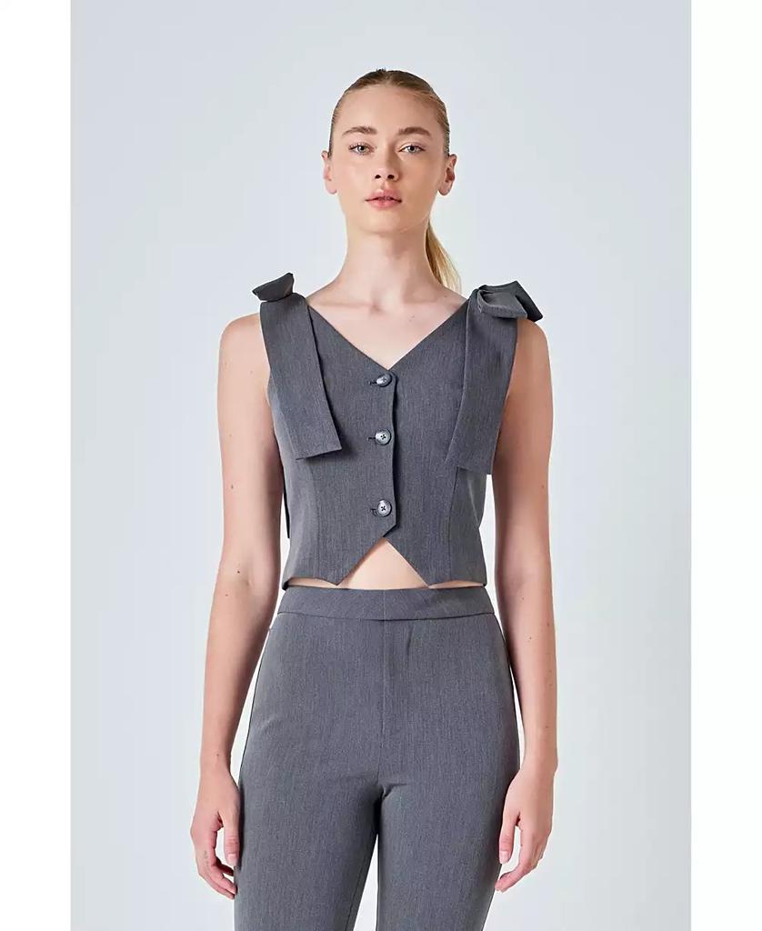 Endless Rose Women's Bow-Tie Strap Vest