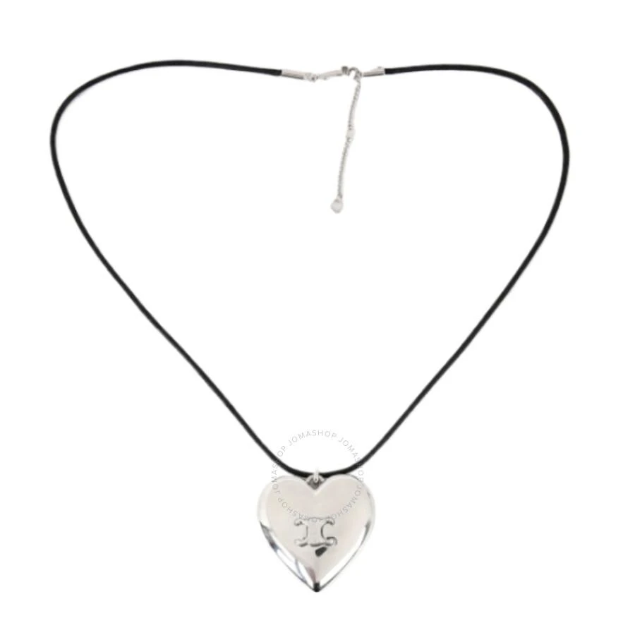 Celine Cœur Triomphe Necklace In Brass With Gold Finish And Cotton