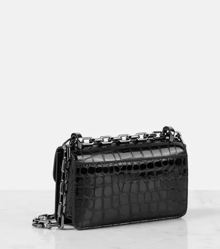 Christian Louboutin Loubi54 croc-effect leather shoulder bag 4