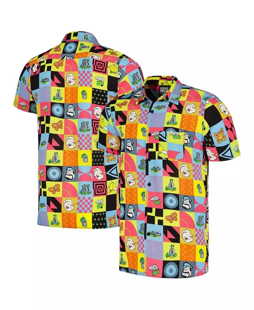 Reason Men's and Women's Yellow Popeye Trapped Button-Up Shirt 1