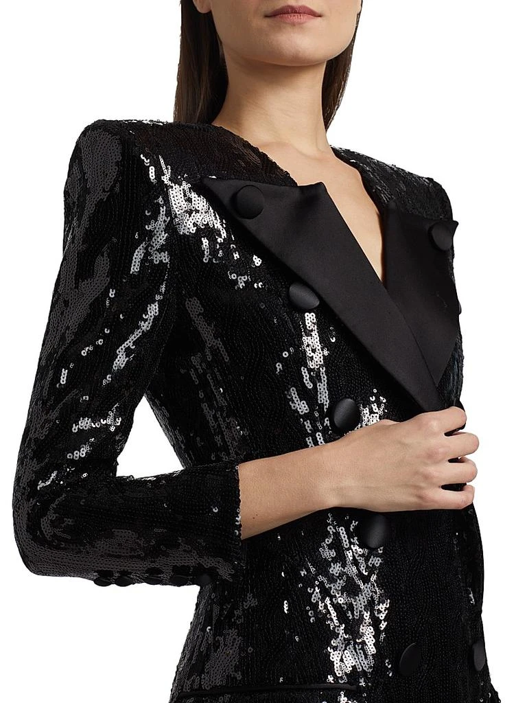 Balmain Sequined Double-Breasted Tuxedo Minidress 6