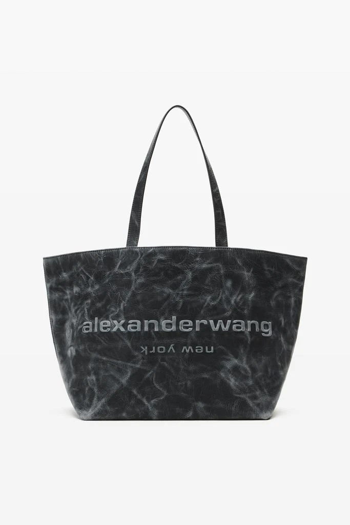 Alexander Wang Distressed Grey Leather Punch Tote 1