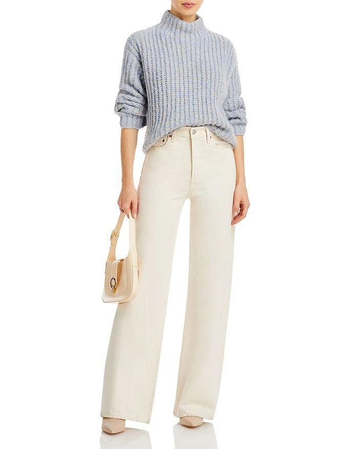 AQUA Ribbed Mock Turtleneck Sweater - Exclusive 2