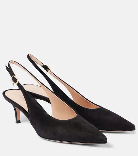 Gianvito Rossi Robbie 55 suede slingback pumps 1