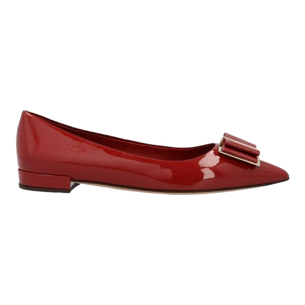 Salvatore Ferragamo SALVATORE FERRAGAMO Zeri 10 Women's 724202 Red Flats 1