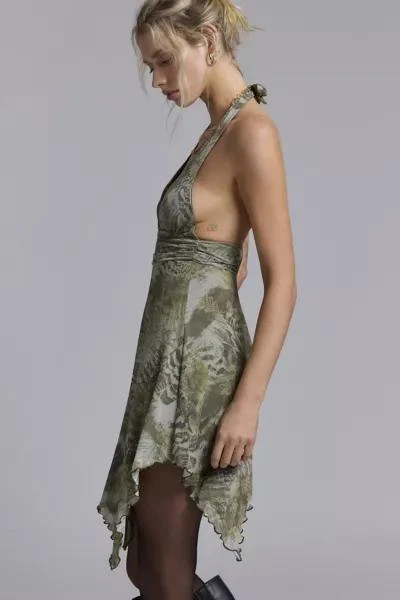 Urban Outfitters UO Jessa Mesh Halter Mini Dress 4