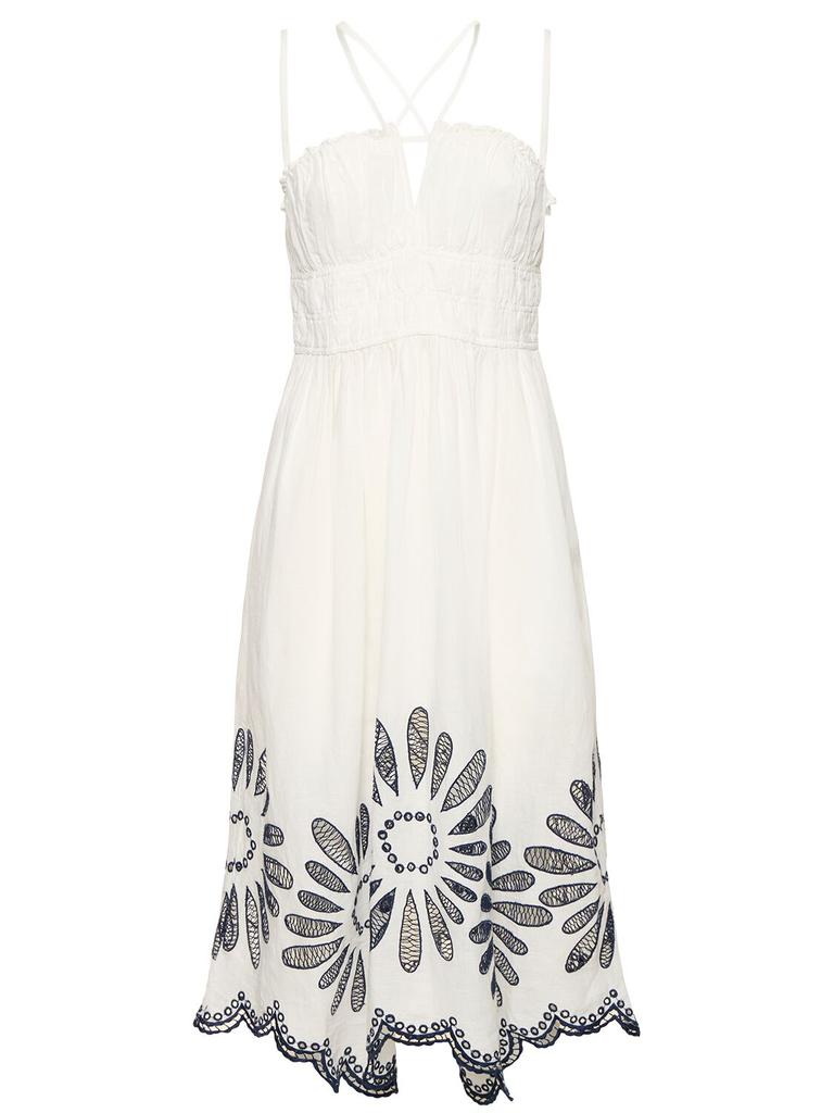 Ulla Johnson Beatrice Linen & Cotton Midi Dress