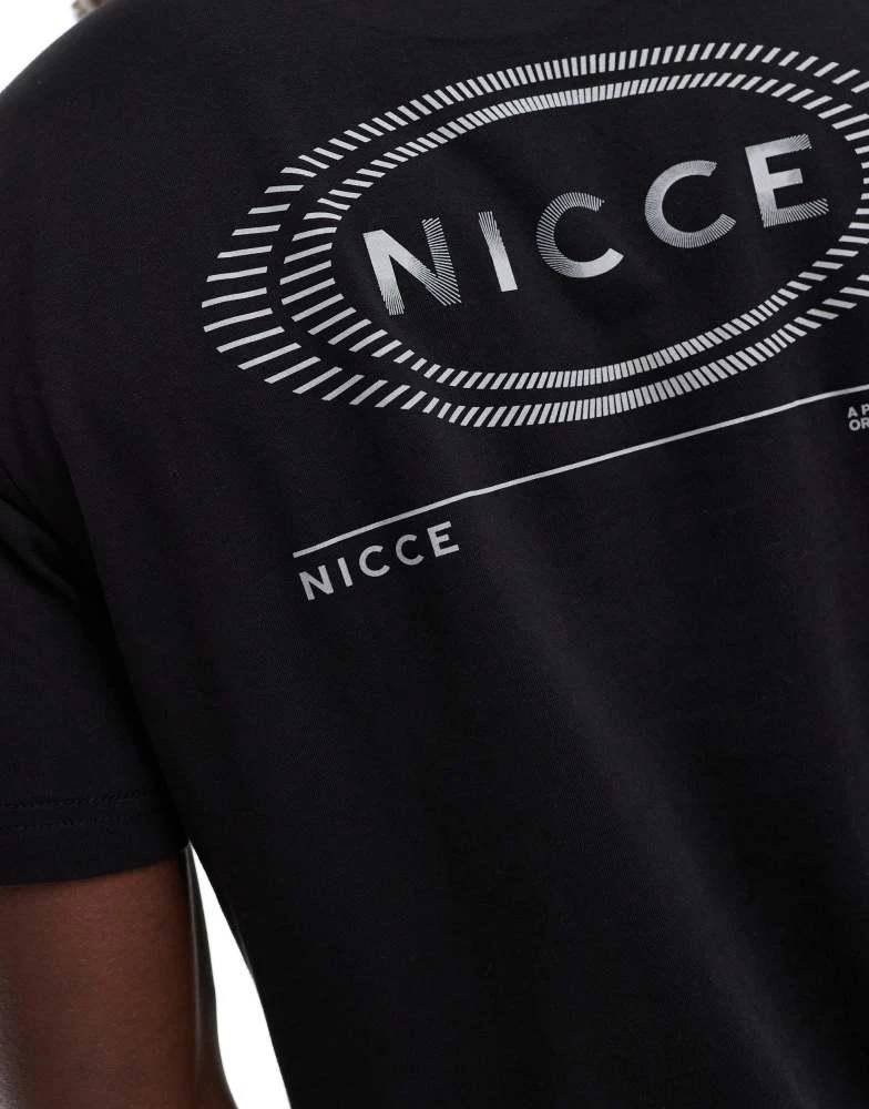 NICCE Nicce back print logo t-shirt in black 3