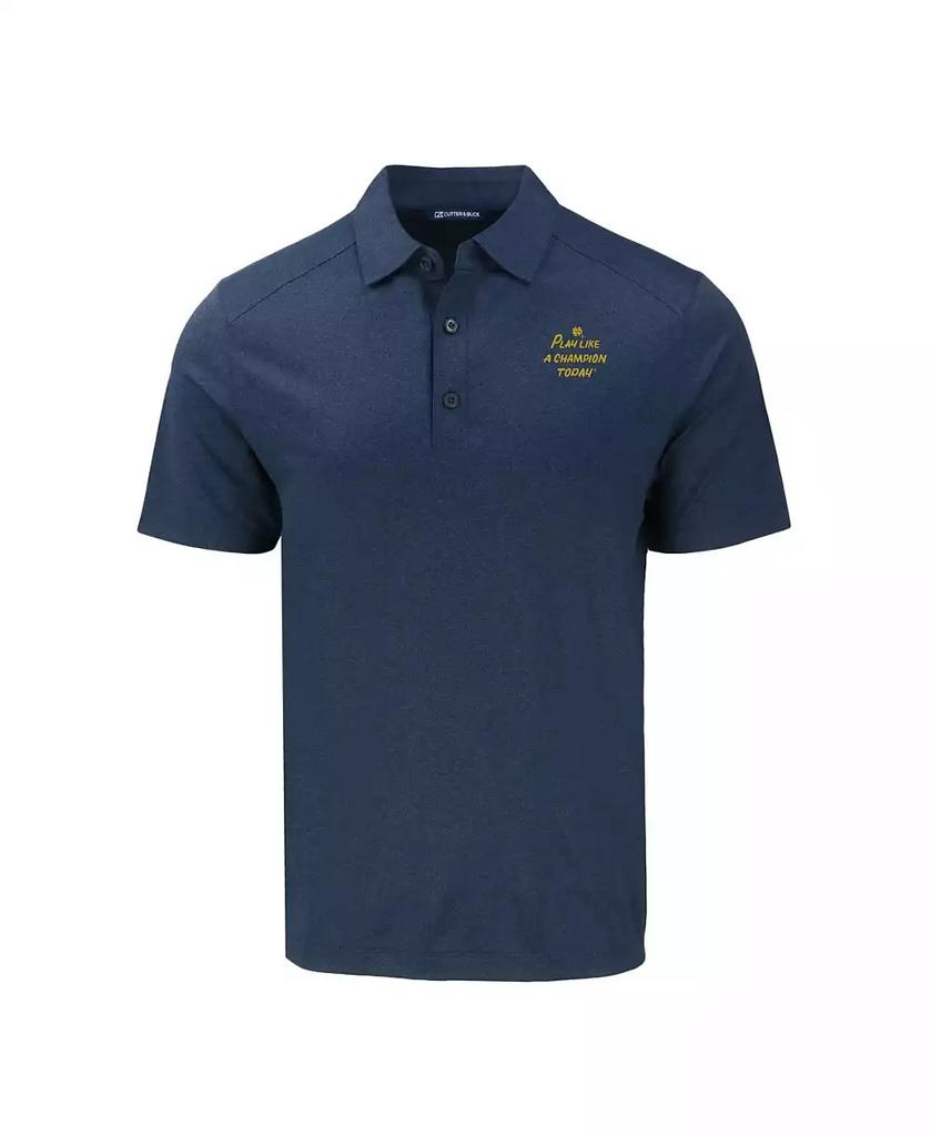 Cutter & Buck Men's Heather Navy Notre Dame Fighting Irish Play Like A Champion Today Forge Eco Stretch Polo