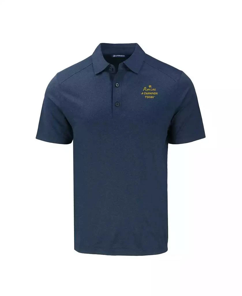Cutter & Buck Men's Heather Navy Notre Dame Fighting Irish Play Like A Champion Today Forge Eco Stretch Polo 2