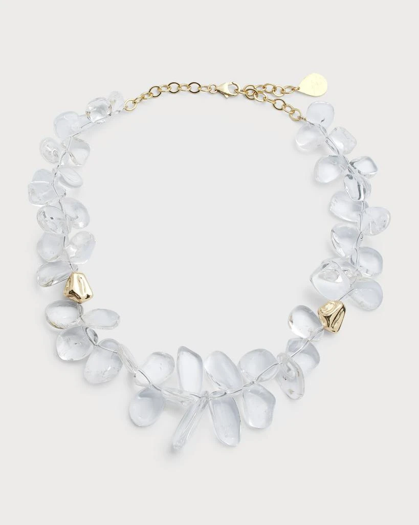 Devon Leigh Quartz and Polished Gold Necklace 1