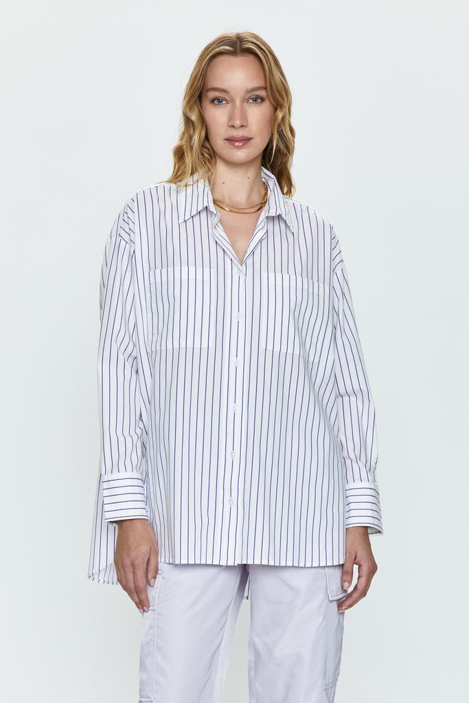 Pistola Denim Rena Button Down Shirt - Violette Stripe