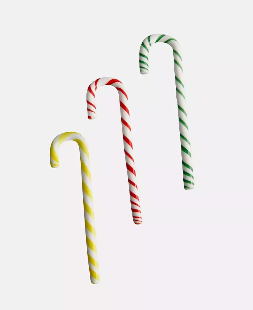 Kosta Boda Polka Candy Cane Holiday Décor, Set of 3