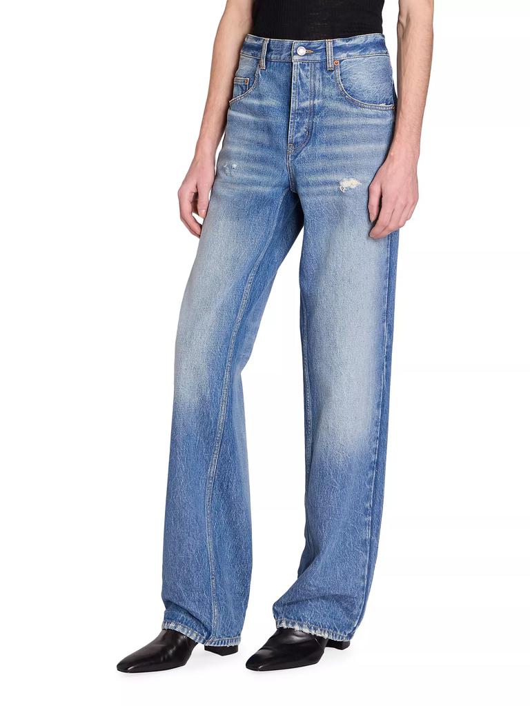Yves Saint Laurent Long Extreme Baggy Jeans In Denim - Pants