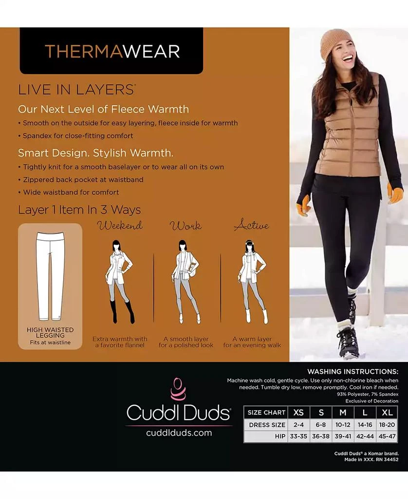 Cuddl Duds Thermawear High-Rise Leggings 5