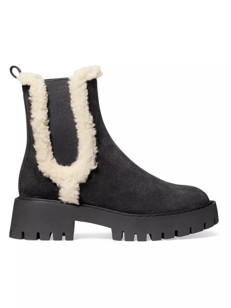 Michael Kors Asher Sherpa-Trimmed Suede Booties 1