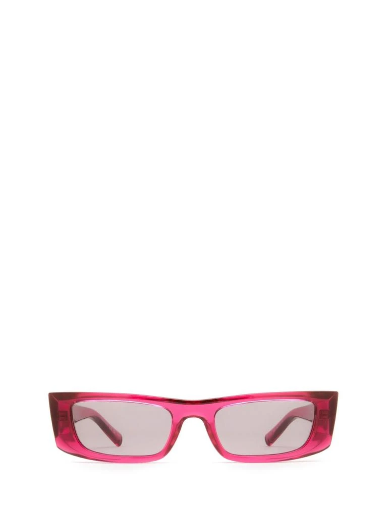 Shop Saint Laurent Eyewear Rectangular Frame Sunglasses on  display picture 3