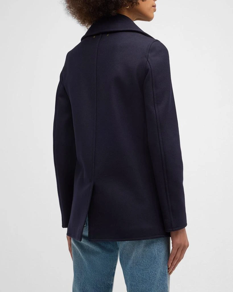 Golden Goose Wool Double-Breasted Button Peacoat 5