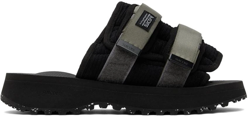 Suicoke Black MOTO-SHELLab Sandals 1