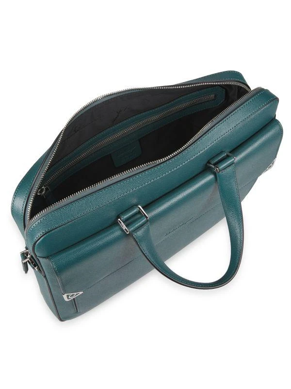 Salvatore Ferragamo Gemini Slim Leather Briefcase Bag 3