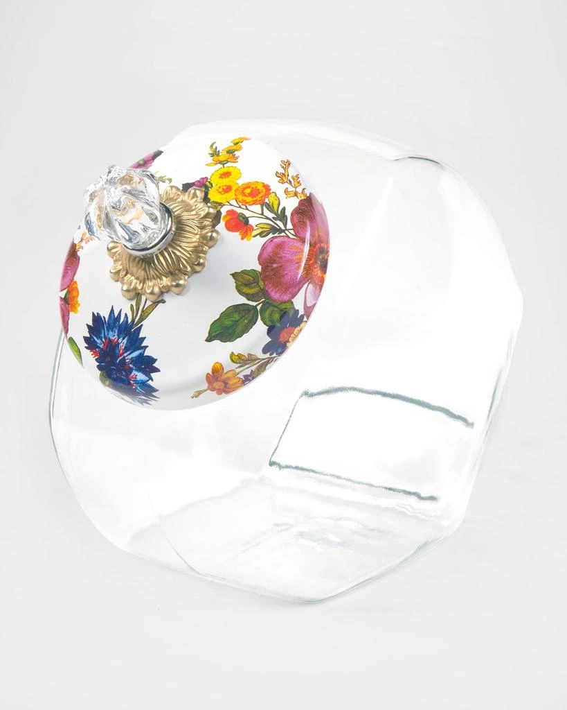 MacKenzie-Childs White Flower Market Cookie Jar
