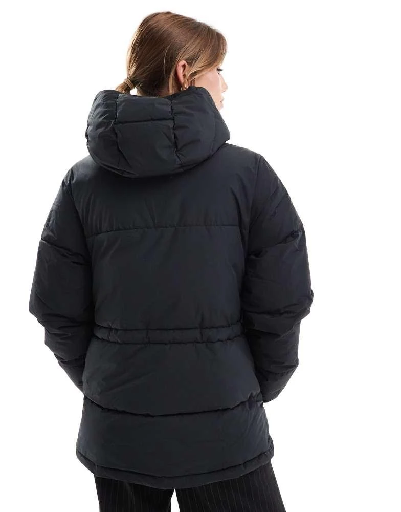 JJXX JJXX drawstring hooded puffer jacket in black 4