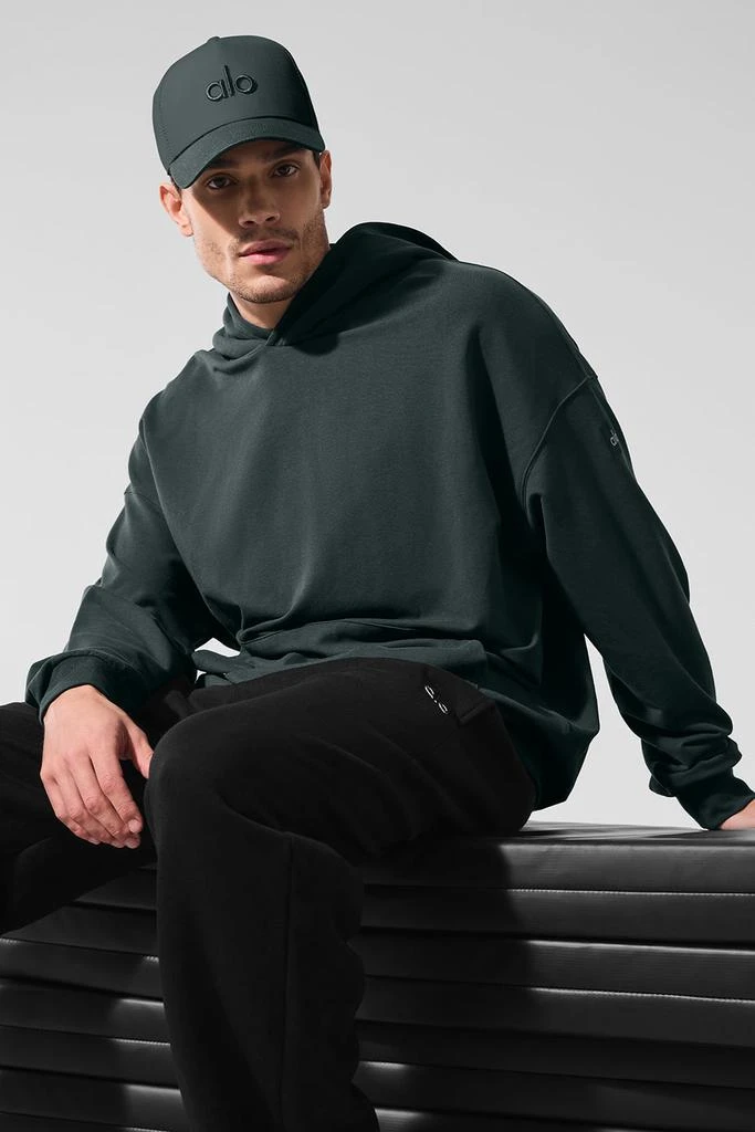 Alo Double Take Hoodie - Charcoal Green 4