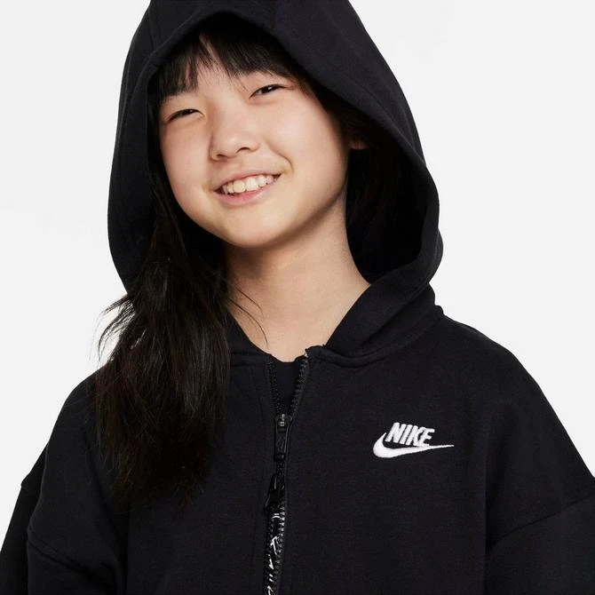 NIKE Kids' Nike Sportswear Club Fleece Oversized Full-Zip Hoodie 4