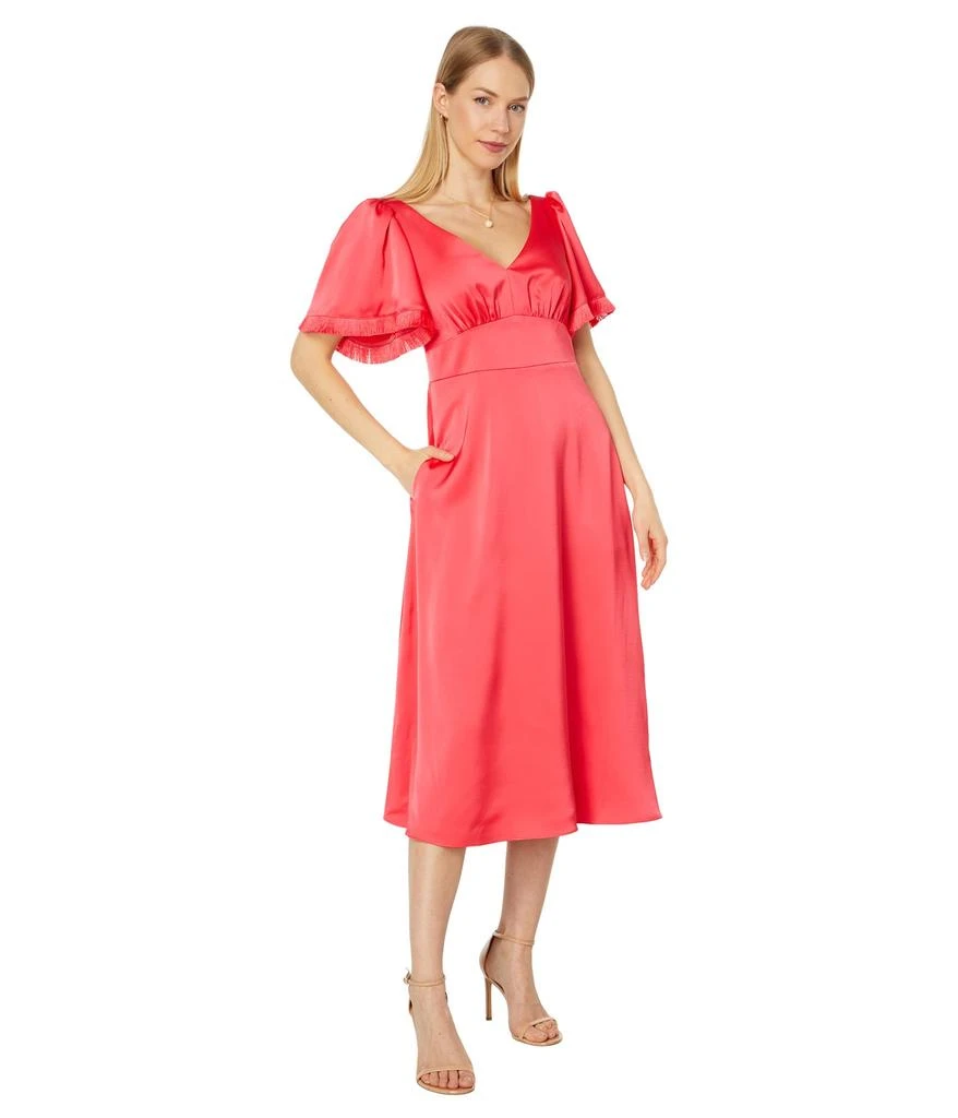 floral spaghetti strap midi dress Big Flower Spaghetti Strap Midi Dress Off-white Red Flower / S