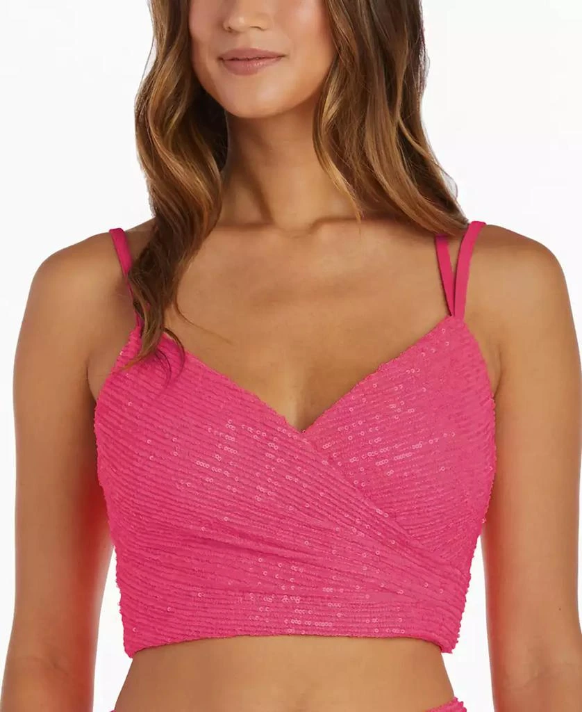 Morgan & Company Juniors' V-Neck Sequin Top & Skirt Gown 3