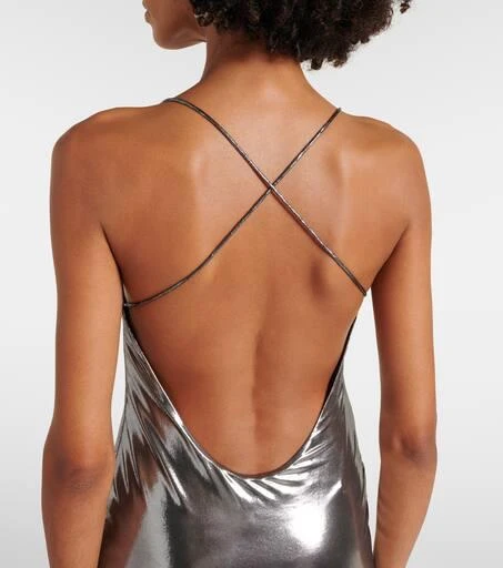 The Sei Metallic jersey gown 6