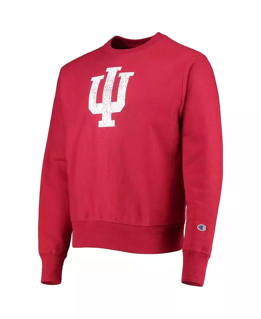 Champion Men's Crimson Indiana Hoosiers Vault Logo Reverse Weave Pullover Sweatshirt 3