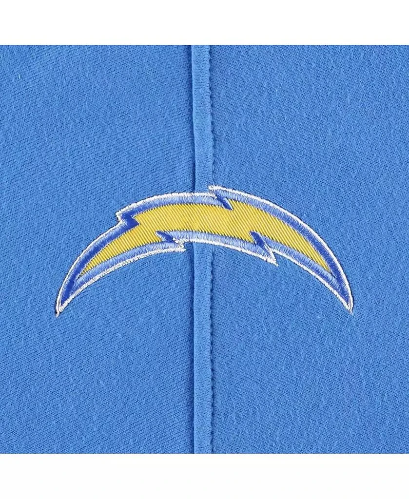 47 Brand Men's Los Angeles Chargers Heather Gray Gridiron Lace-Up Pullover Hoodie 2