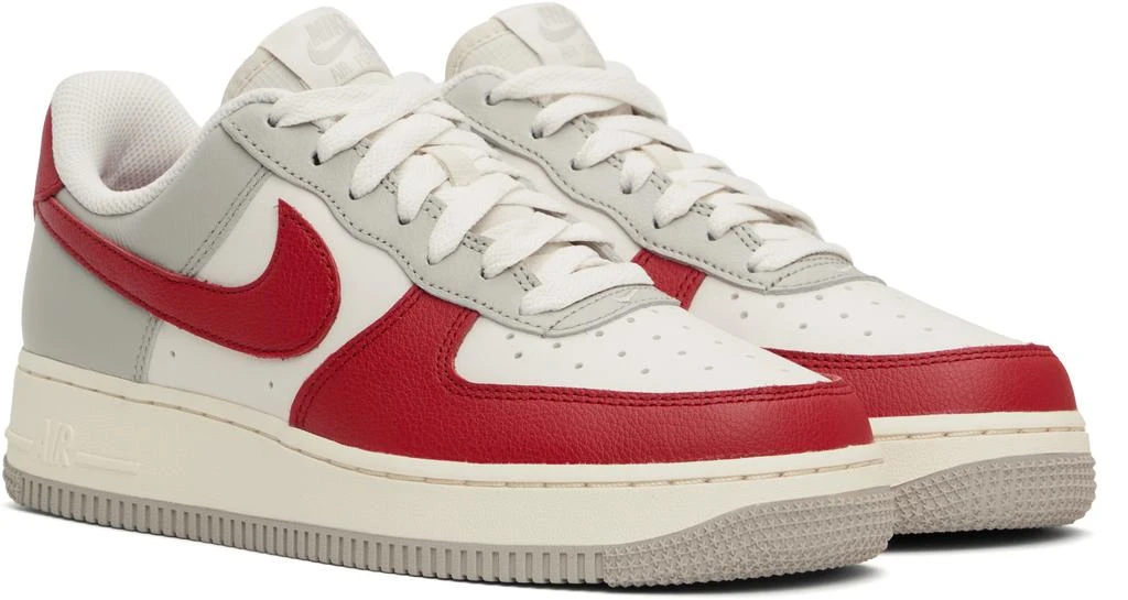 NIKE Red & Gray Air Force 1 '07 LV8 Sneakers 4