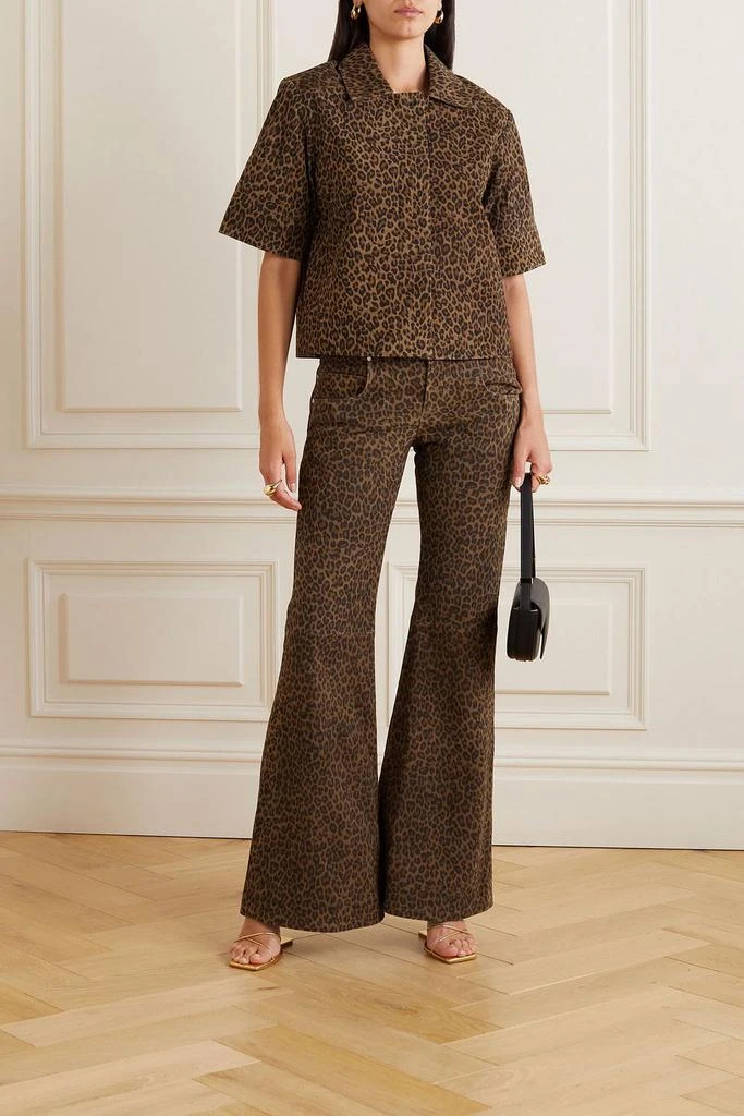 DODO BAR OR Harel leopard-print suede flared pants 2