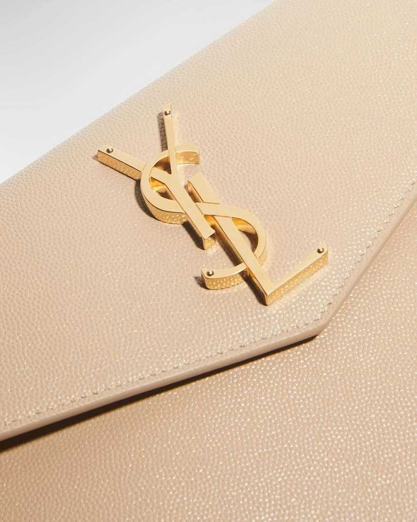 Yves Saint Laurent Uptown YSL Pouch in Grained Leather 5