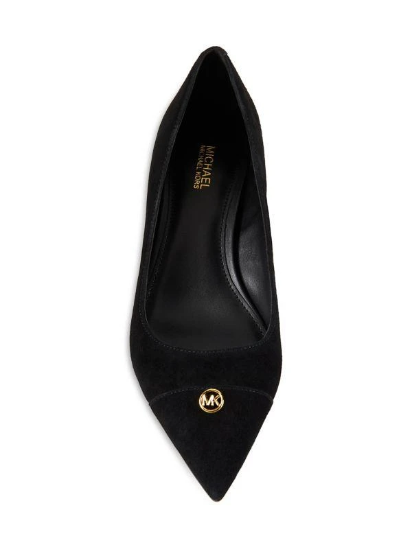 Michael Kors Davina 50MM Suede Kitten-Heel Pumps 5